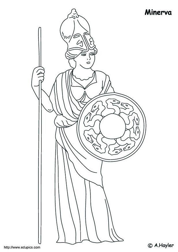 Disegno da colorare minerva