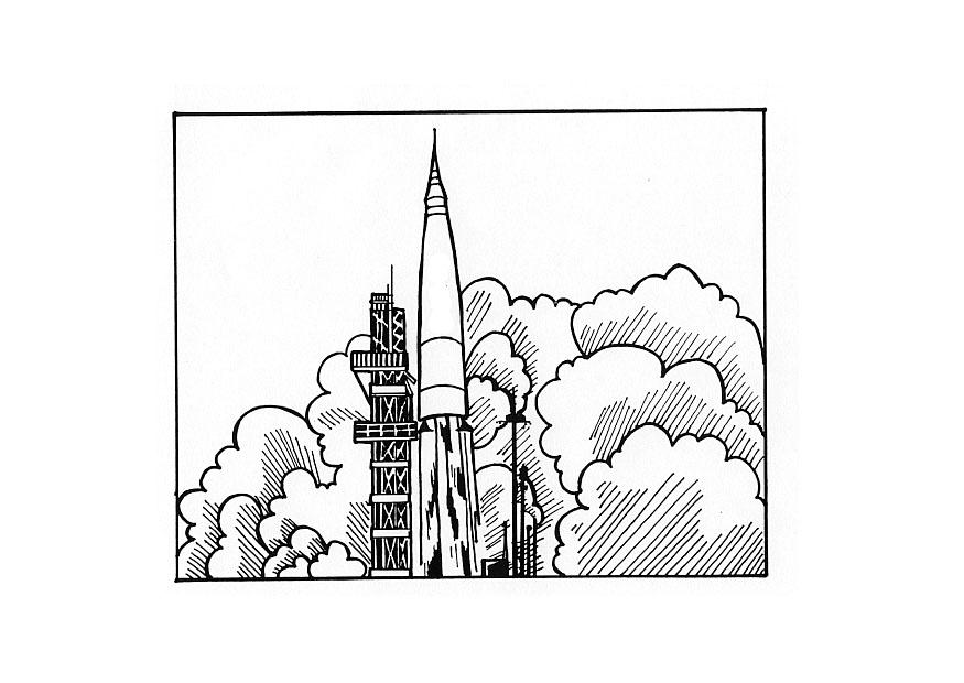 Disegno da colorare missile