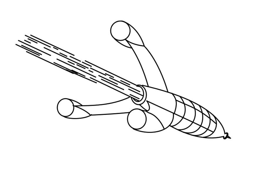 Disegno da colorare missile
