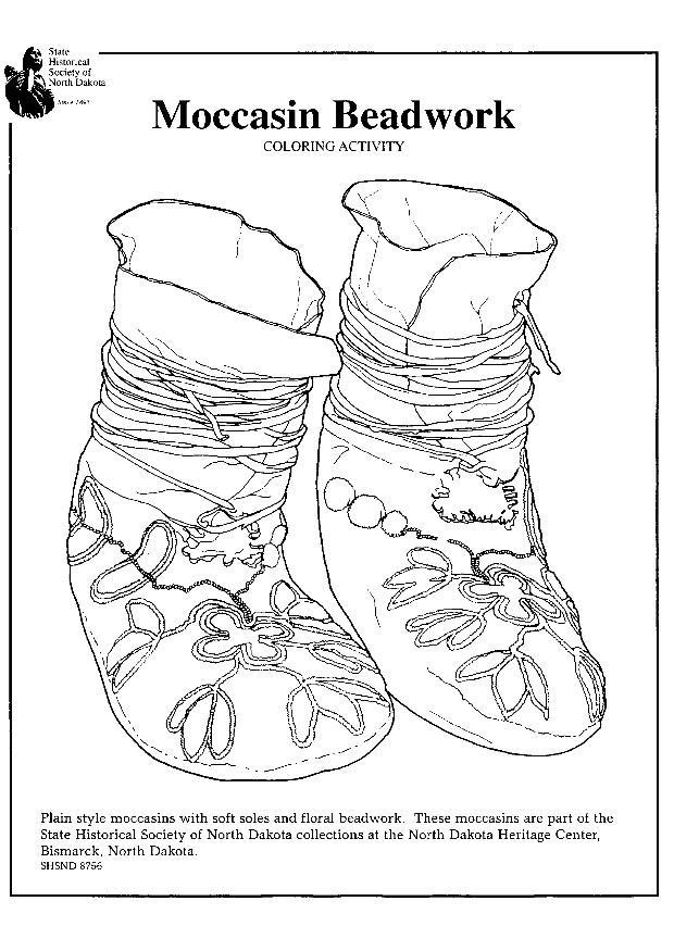 Disegno da colorare moccassino