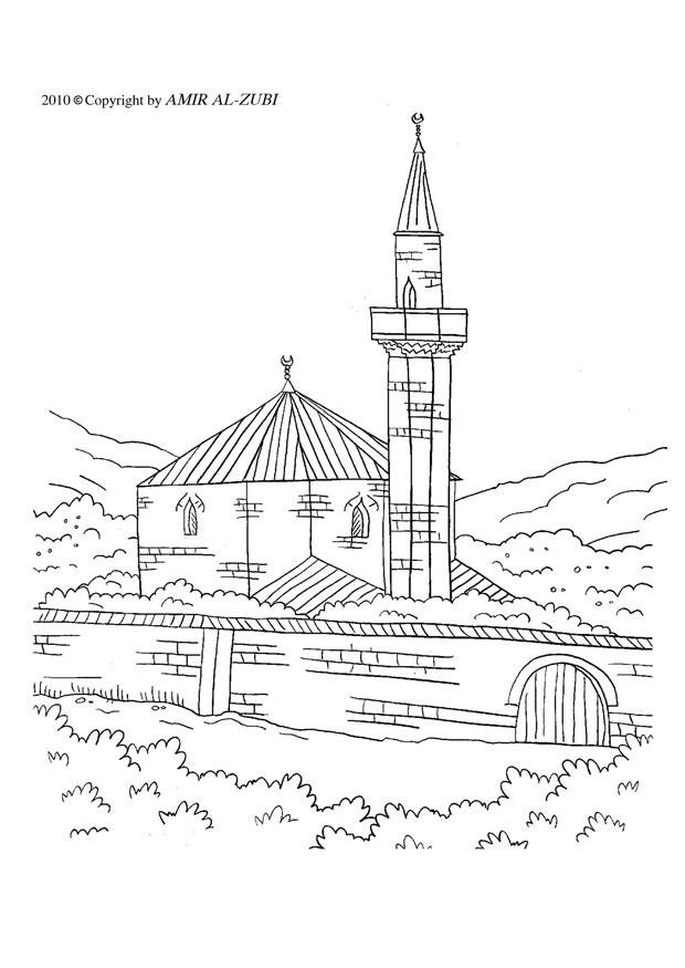 Disegno da colorare moschea