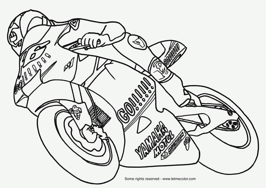 Disegno da colorare moto gp