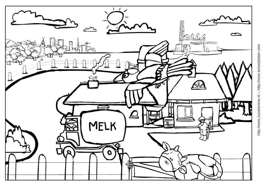 Disegno da colorare mucca 5