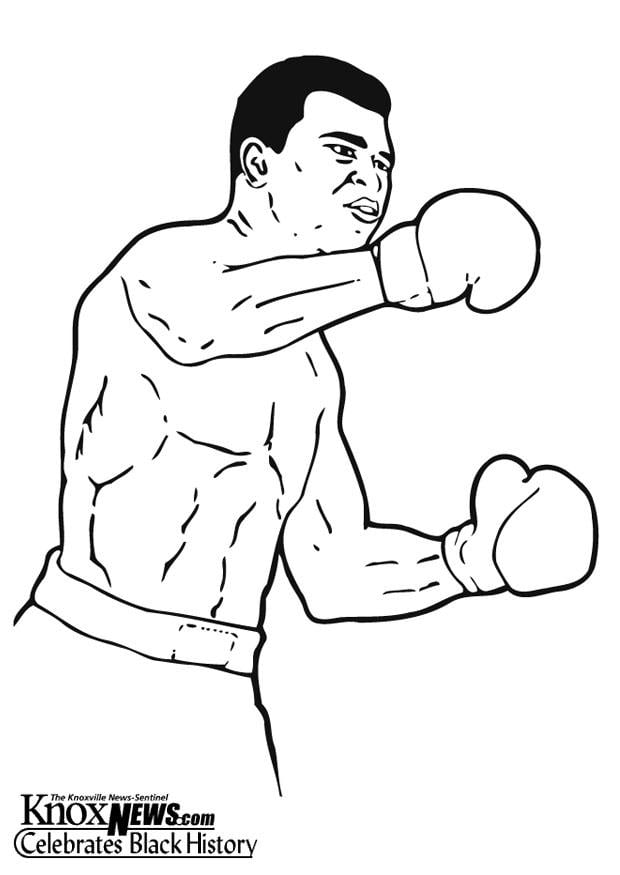 Disegno da colorare muhammad ali