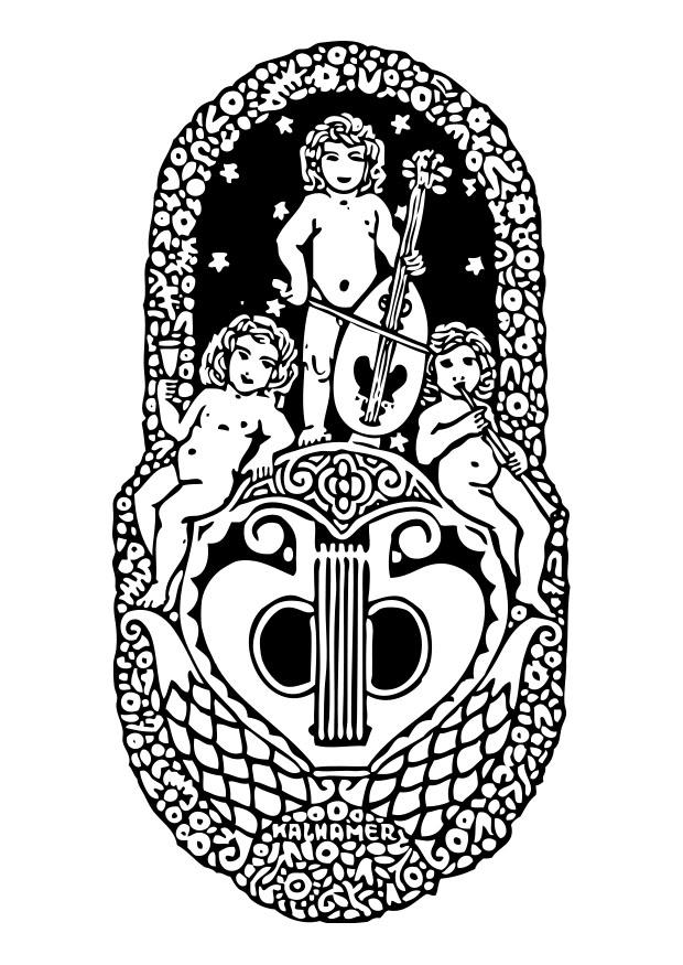 Disegno da colorare musica
