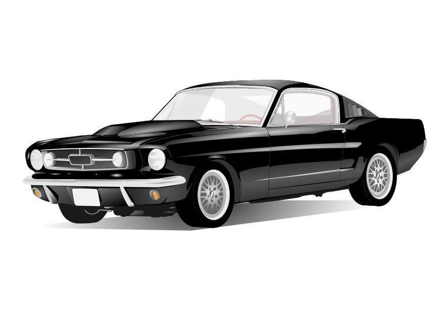 Disegno da colorare mustang