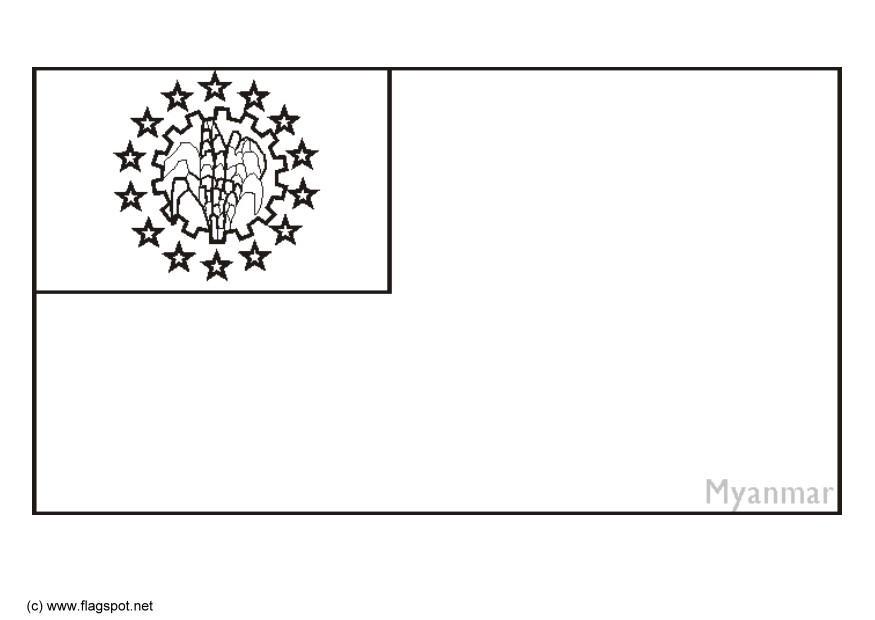 Disegno da colorare myanmar