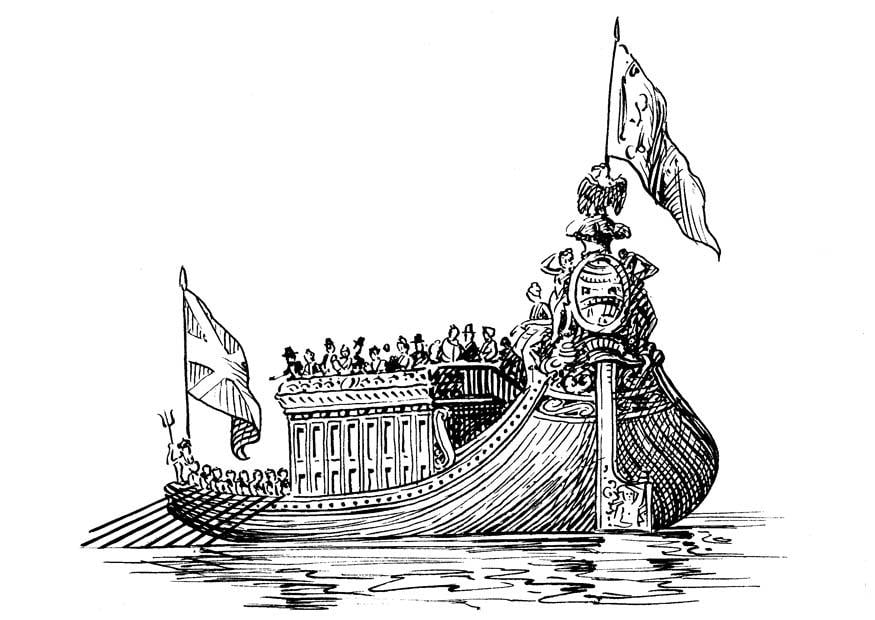 Disegno da colorare nave
