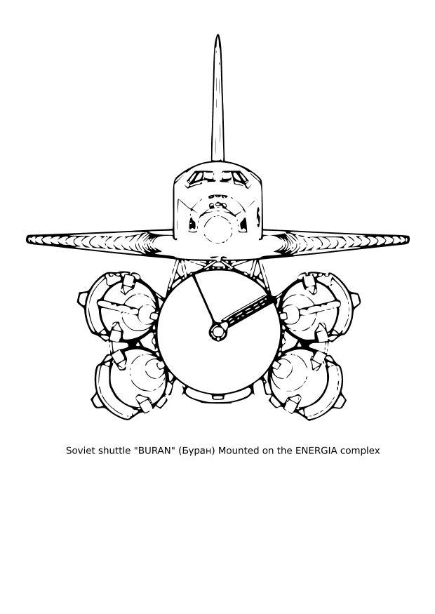 Disegno da colorare navicella spaziale russa