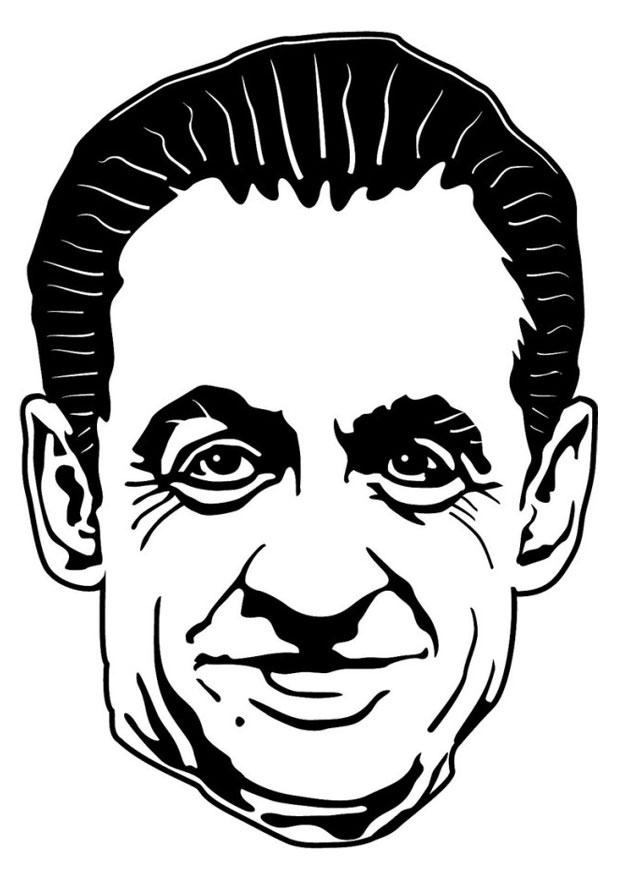 Disegno da colorare nicolas sarkozy
