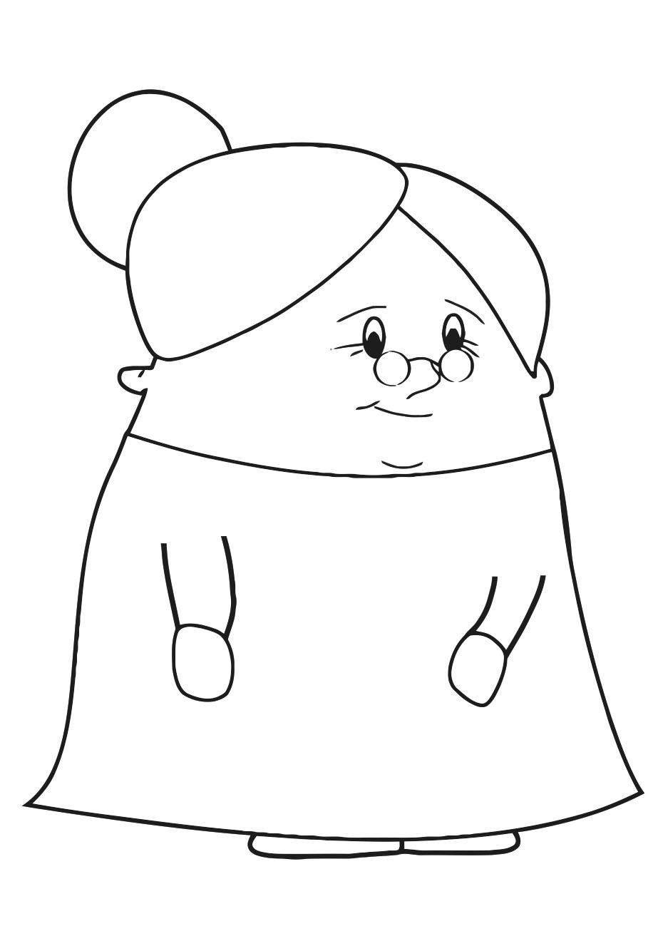 Disegno da colorare nonna