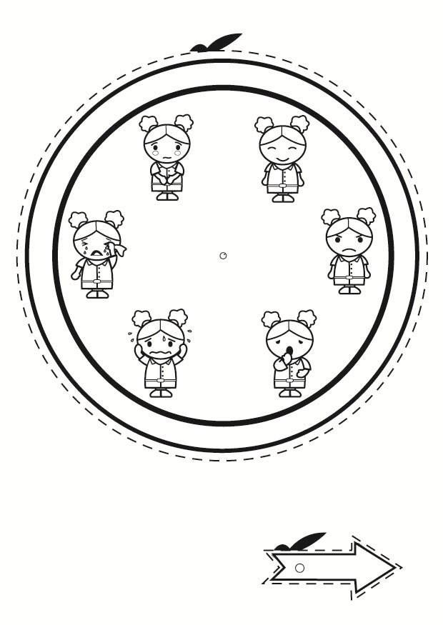 Disegno da colorare orologio delle emozioni