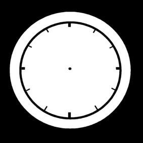 Disegno da colorare orologio in bianco