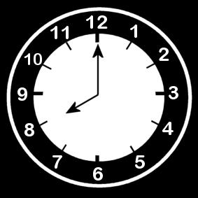 Disegno da colorare orologio ore 8