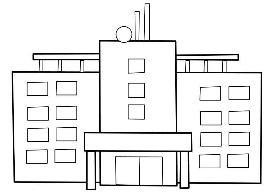 Disegno da colorare ospedale