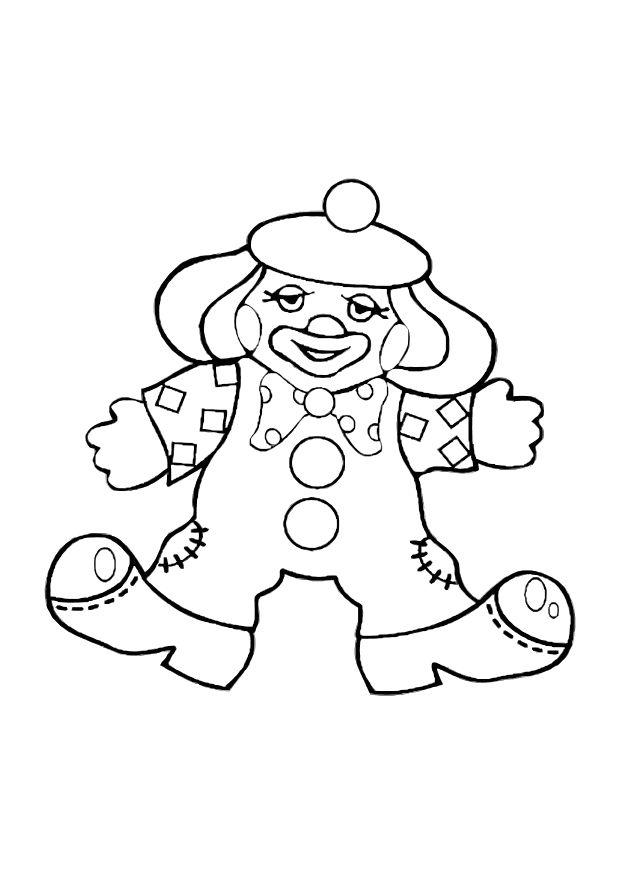 Disegno da colorare pagliaccio