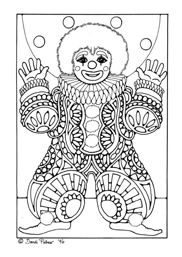 Disegno da colorare pagliaccio