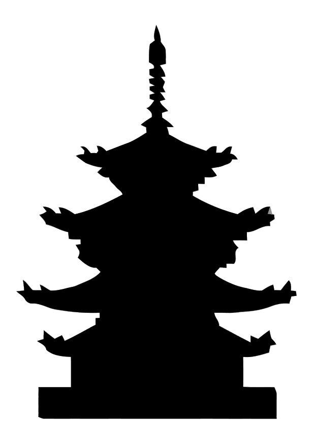 Disegno da colorare pagoda