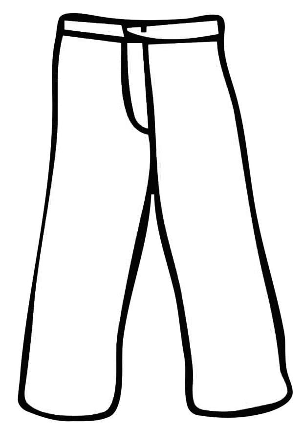 Disegno da colorare pantaloni