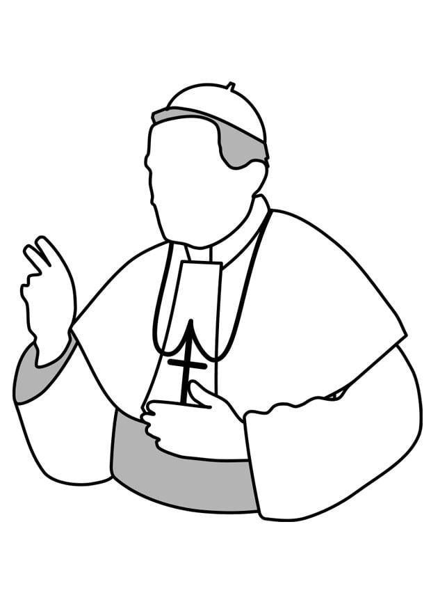 Disegno da colorare papa