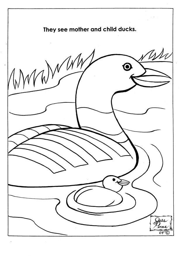 Disegno da colorare papere