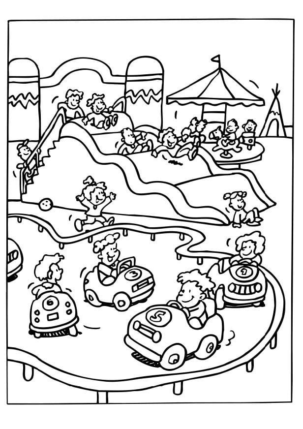 Disegno da colorare parco giochi