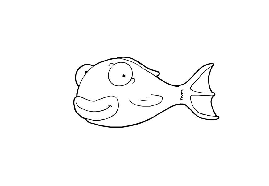 Disegno da colorare pesce
