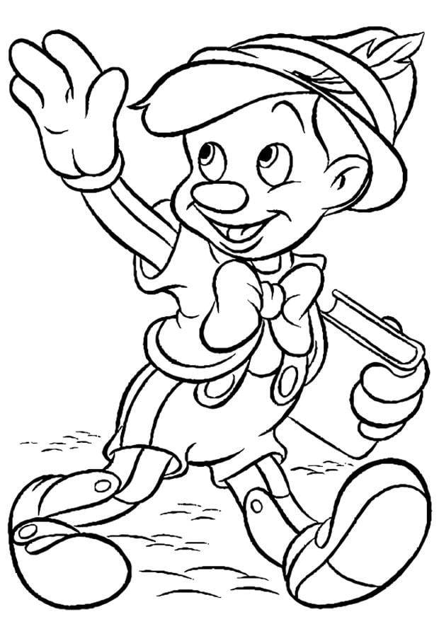 Disegno da colorare pinocchio
