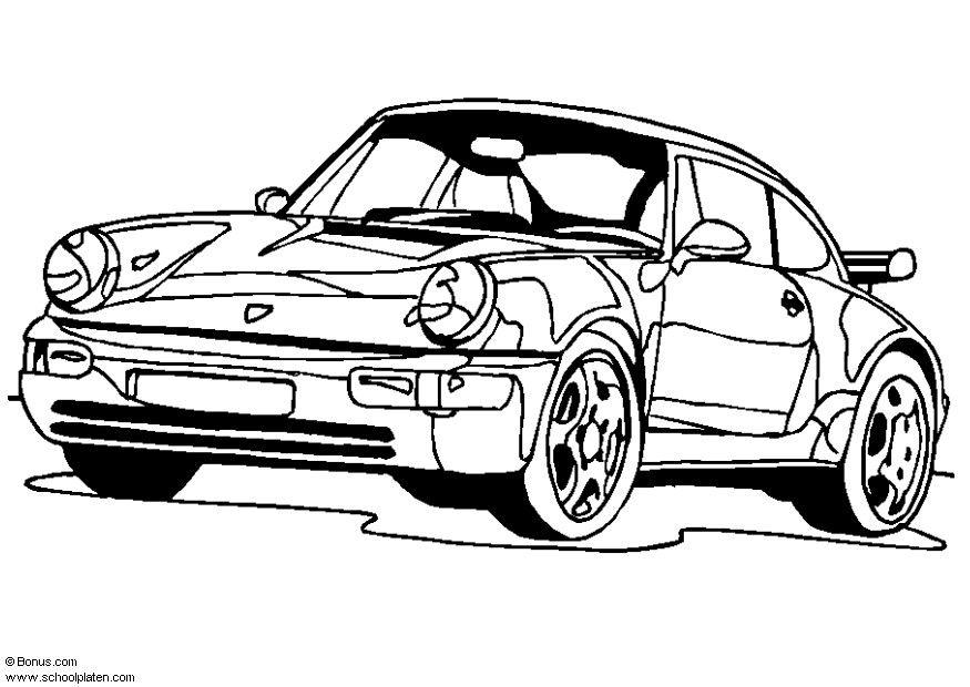 Disegno da colorare porsche 911 turbo