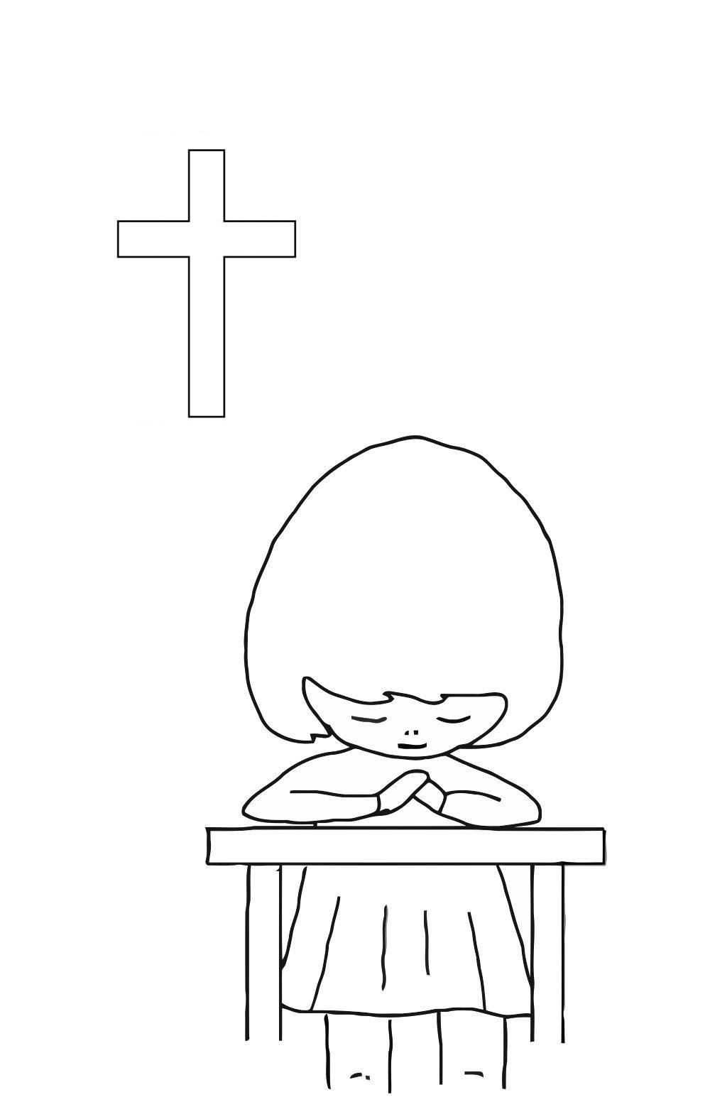 Disegno da colorare pregare