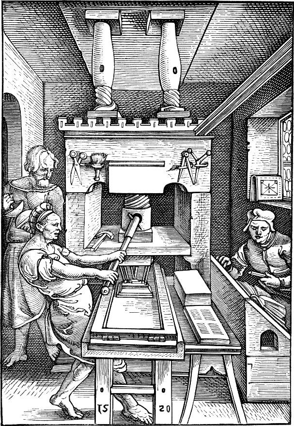 Disegno da colorare pressa di libri