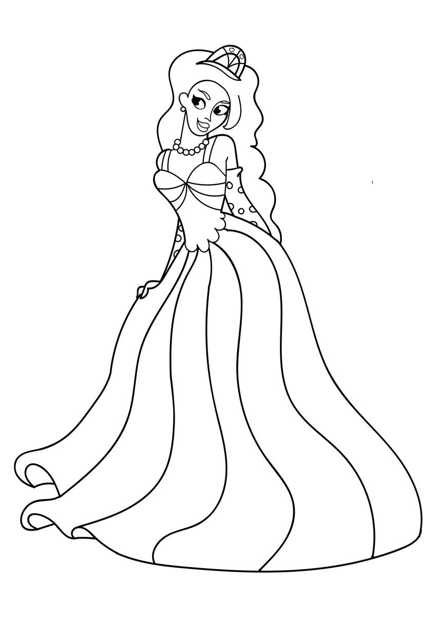 Disegno da colorare principessa