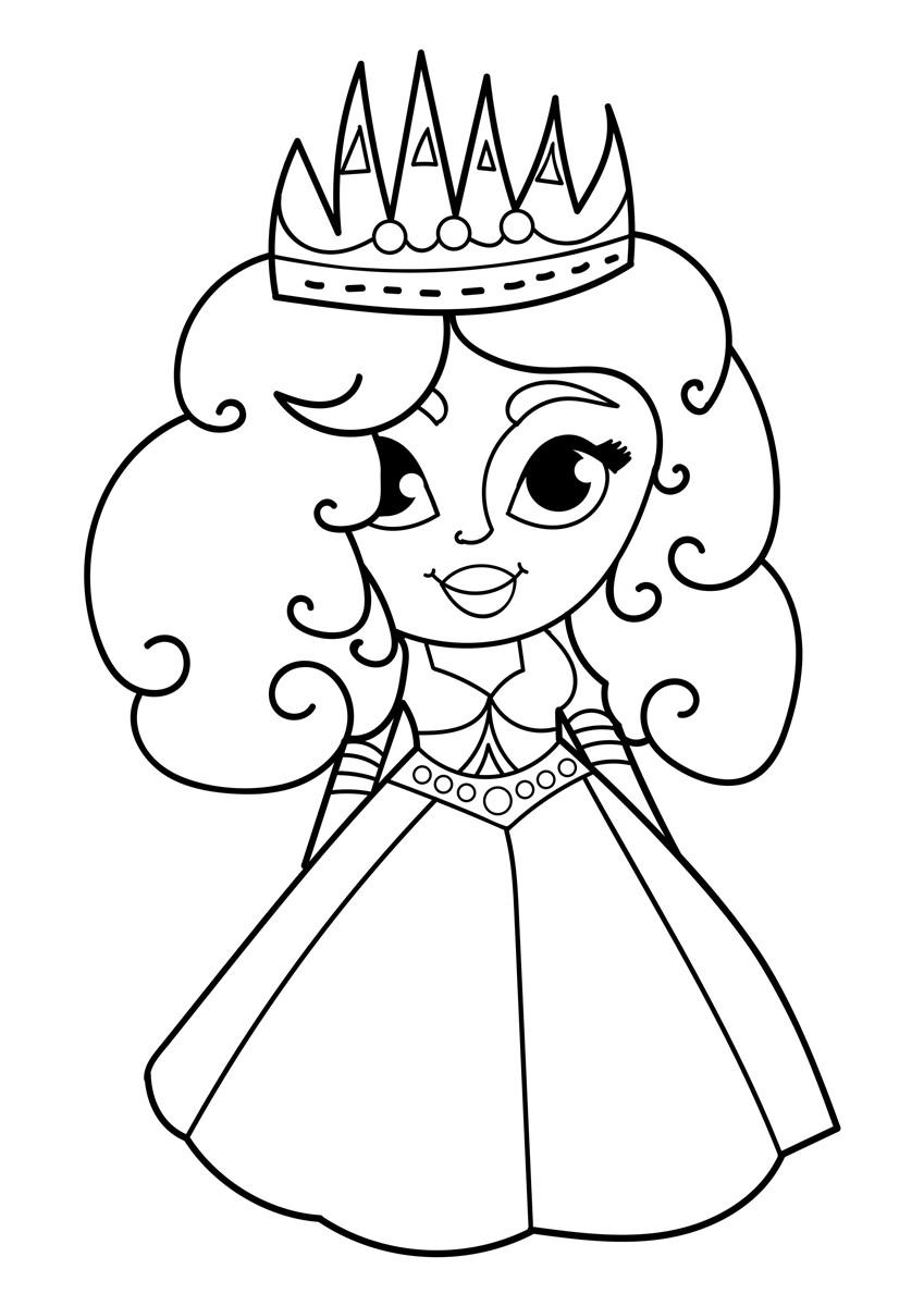 Disegno da colorare principessa