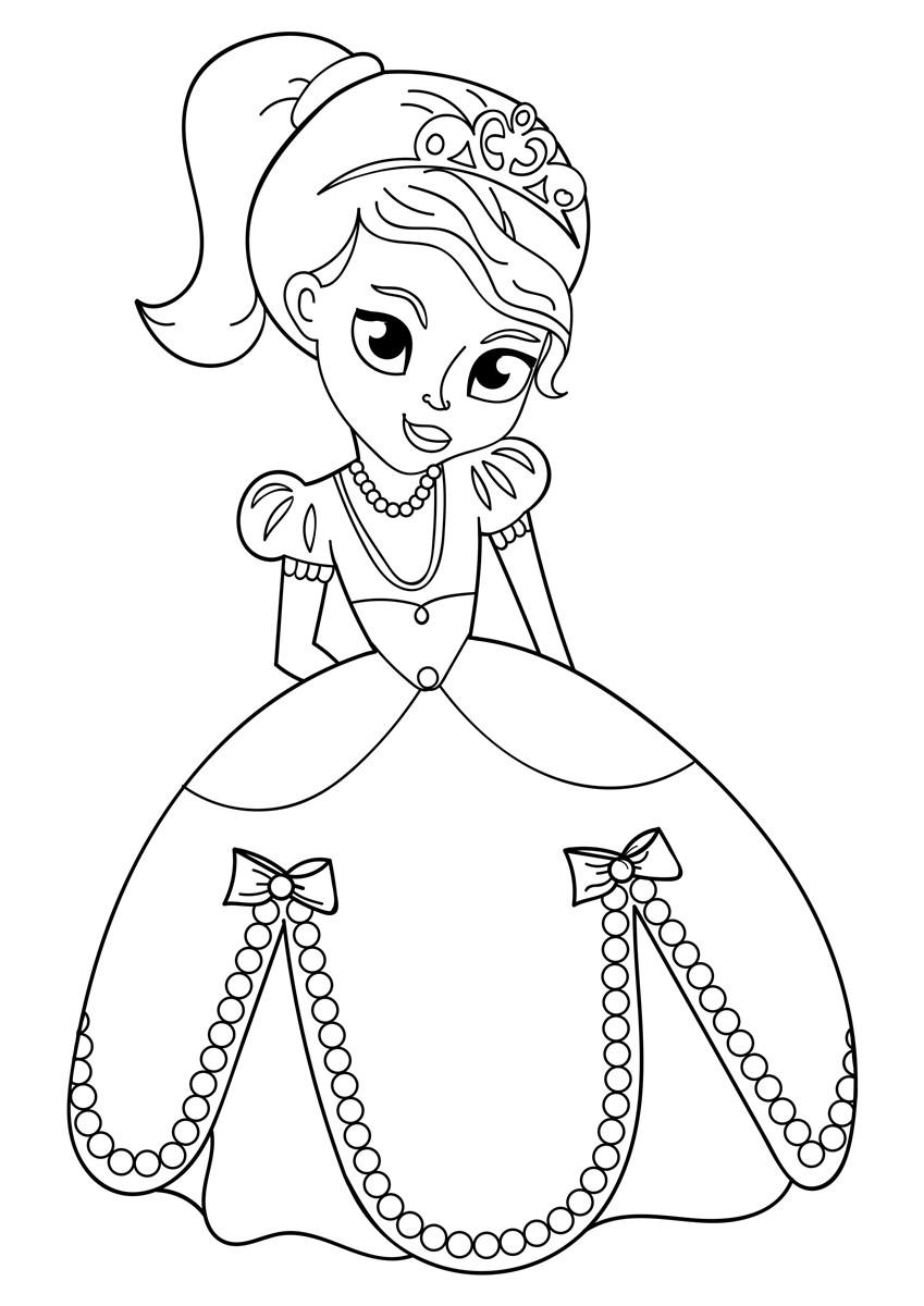 Disegno da colorare principessa