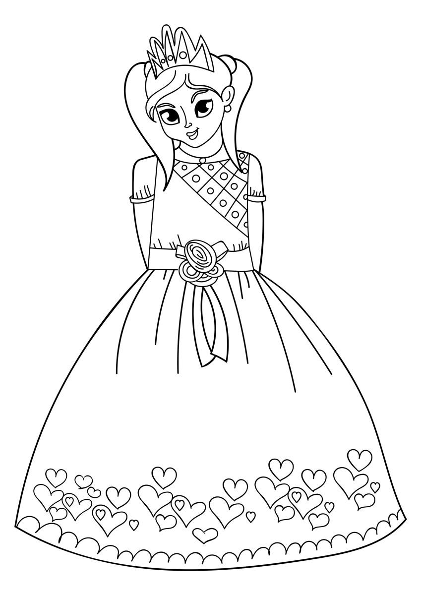 Disegno da colorare principessa