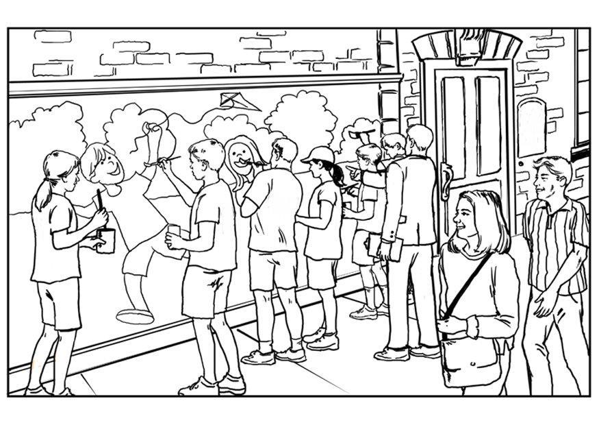 Disegno da colorare progetto darte