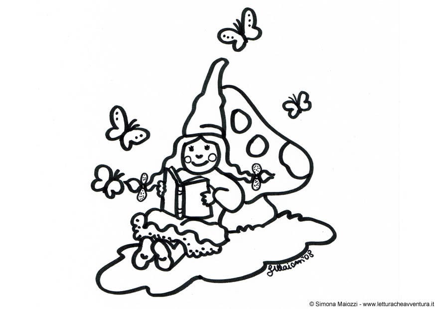 Disegno da colorare puffetta