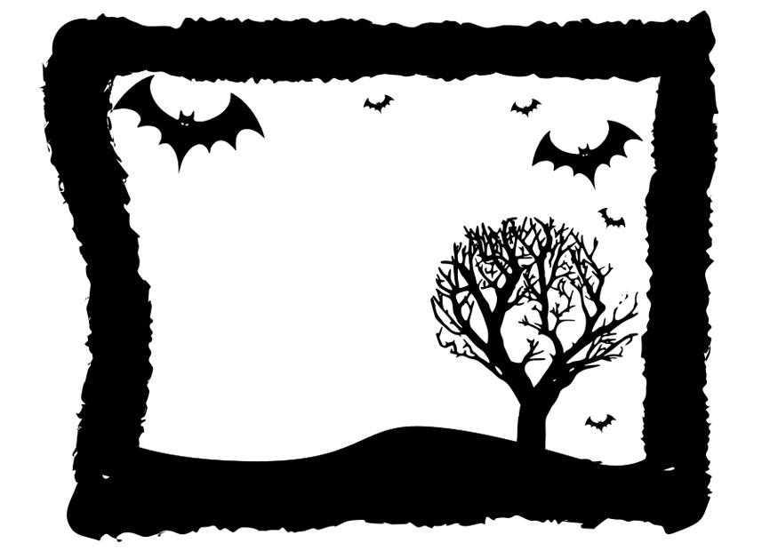Disegno da colorare quadro halloween