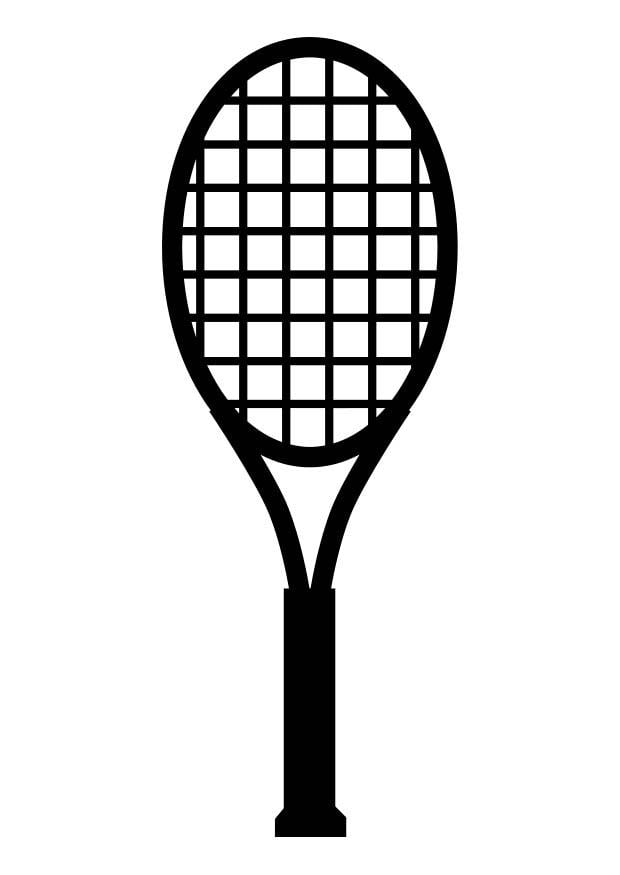 Disegno da colorare racchetta da tennis