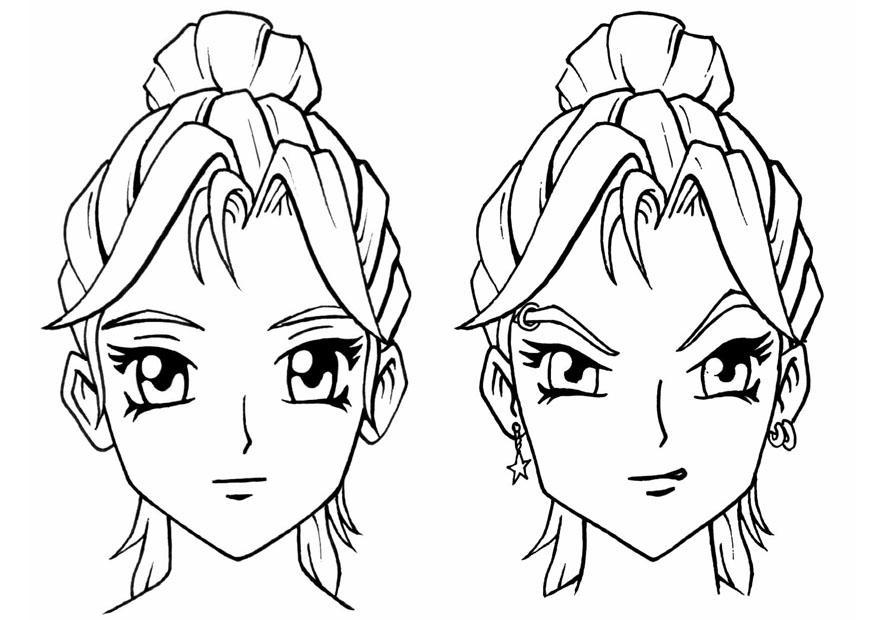 Disegno da colorare ragazza arrabbiata