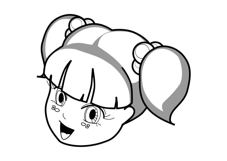 Disegno da colorare ragazzina