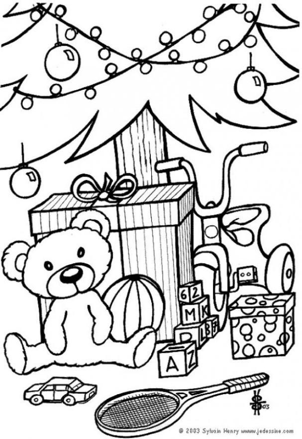 Disegno da colorare regali di natale