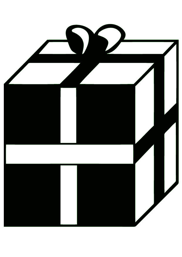 Disegno da colorare regalo di natale