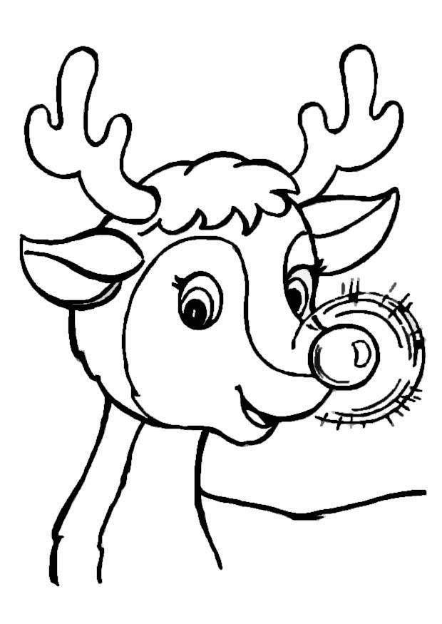 Disegno da colorare renna