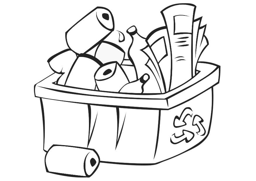 Disegno da colorare riciclo