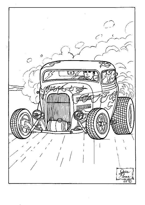 Disegno da colorare roadster