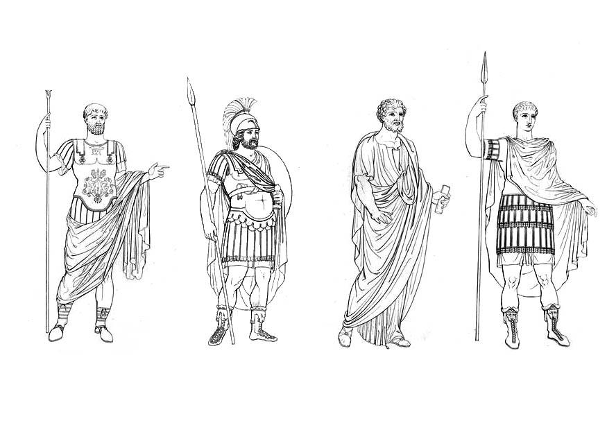 Disegno da colorare romani