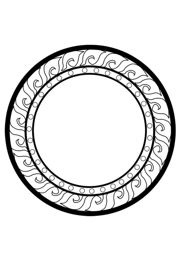 Disegno da colorare ruota dharma