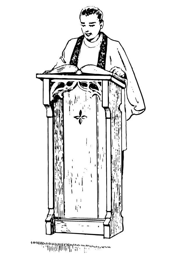 Disegno da colorare sacerdote