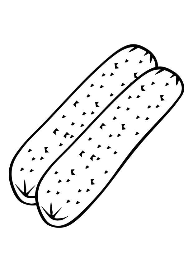 Disegno da colorare salsiccia